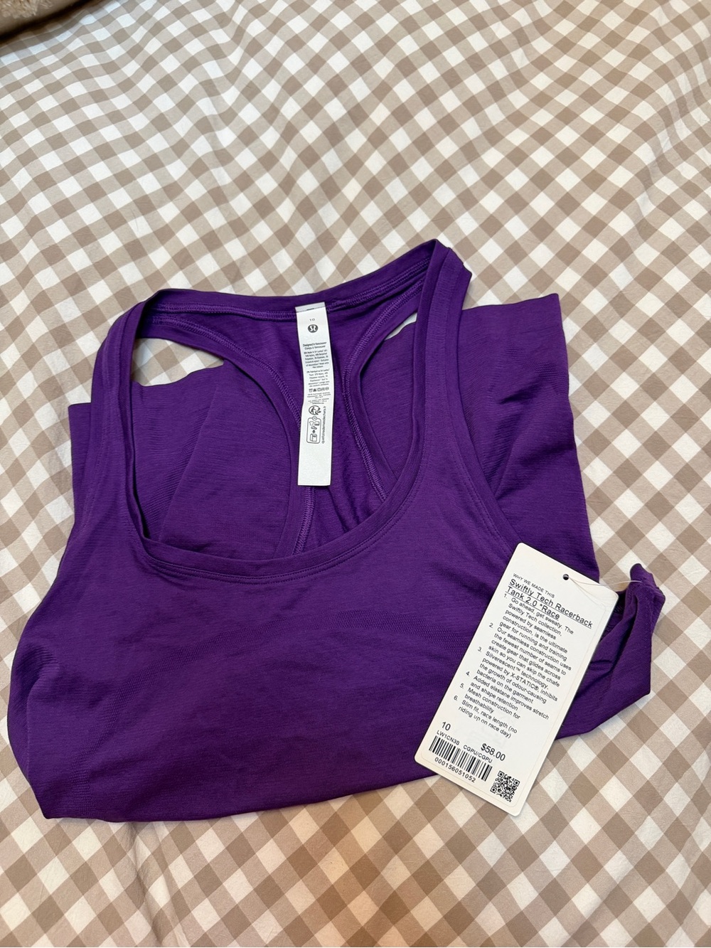 lululemon athletica Purple Racerback Tank